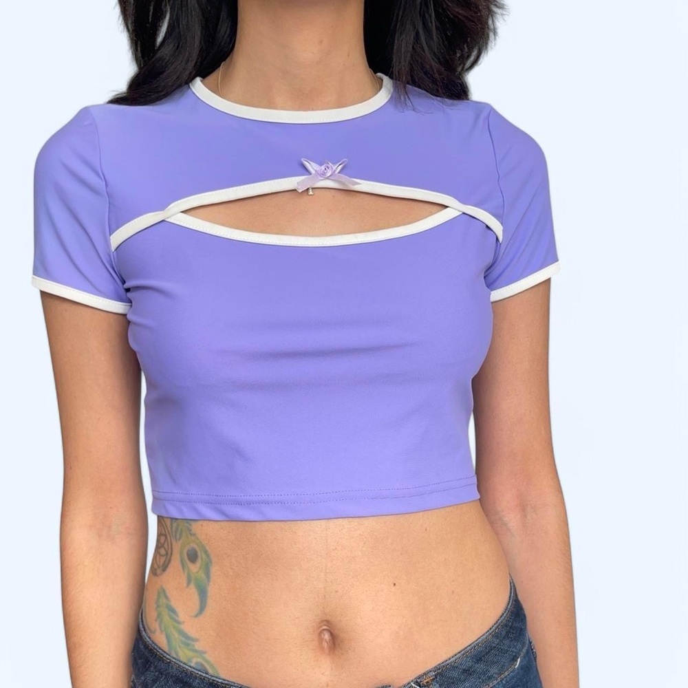 OHS Lavender Cutout Crop Top 💜